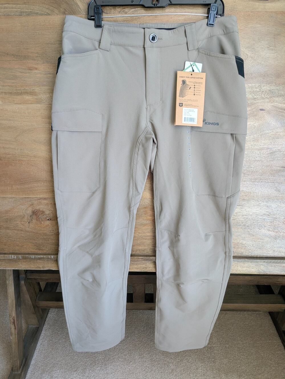 NWT Kings XKG Pivot Pants Mens 34R Dark Khaki Utility Hiking Outdoor XKG 4228